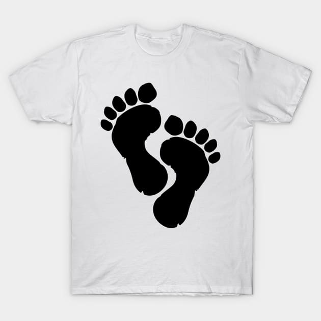 Foot Prints T-Shirt by LudlumDesign